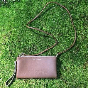Kim Rogers Brown Crossbody Wristlet Purse